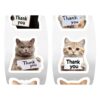 Cat Thank You Stickers Roll, 500 Adhesive Waterproof Decoration, Laptop Dec