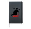 Cat What? Halloween Black Cat with Knife - Funny What Cat Hardcover Journal, Black