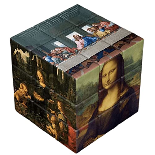 CAULYS Famous Painting Theme Series Magic Cube, Celebrity Masterpiece Photo Transform Cube, Creative Gift, Toys (Van Gogh-Postimpressionism Style)
