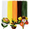 Caydo 500 Pieces Yellow Pipe Cleaners for Flowers