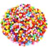 Caydo Mini Craft Pom Poms, Assorted Colors, 6 mm, 2400 Pieces