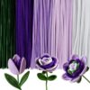 Caydo Purple Flower Pipe Cleaners, 500 Pieces Chenille Stems, 12inchx6 mm