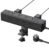 CCCEI 45W Per Side USB-C Desktop Outlet Station, Clamp Power Strip Surge Protector 4800J, Home Office Standing Desk Organizers and Accessories, 15FT 14AWG 15A Extension Cord, Switch, ETL Listing.