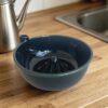 Ceramic Fruit Washing Bowl with Drain Holes and Handle
