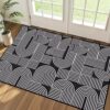 CERYUEE 2'X3' Black and White Rug Abstract Rugs Soft Non Slip Art Deco Rug