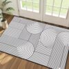 CERYUEE 2'X3' Retro Raibow Rug Mid Century Modern Rugs Soft Low Pile Carpet