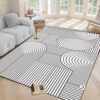 CERYUEE 4'X6' Boho Rainbow Rug for Office Non Slip Fun Abstract Area Rug