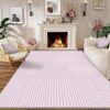 CERYUEE 5'X7' Pink Living Room Rug Abstract Rainbow Rug Non Slip Boho Mat