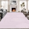 CERYUEE 6'X9' Pink Area Rug for Living Room Washable Low Pile Modern Carpet