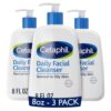 Cetaphil Daily Facial Cleanser, Oily & Combination Skin, 8 fl oz, 3 ct (Pack of 6)