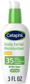 Cetaphil Face Moisturizer, Daily Oil Free Facial Moisturizer with SPF 35, For Dry or Oily Combination Sensitive Skin, Fragrance Free Face Lotion (Pack of 12)