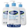 Cetaphil Gentle Cleanser, Hydrating Face & Body Wash, Sensitive, 8 oz, 3 ct (Pack of 6)