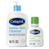 Cetaphil Gentle Cleanser, Hydrating Face Wash, 16oz + Travel Lotion, 2oz (Pack of 12)