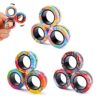Cevioce 9Pcs Magnetic Rings Fidget Toys Adults Teens Boys ADHD Anxiety Magnetic Fidgets for Kids Fidget Spinner Rings for Relief Gifts for Kids 8+ Year Old Easter Basket Stuffers