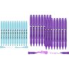 Cgerma Blue and Purple Chisel Tip Highlighter Pack, Quickly Drying