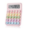 CHAKAKA Mechanical Calculator, Cute Pink Desk Calculator, Large Buttons