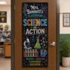 Chalkboard Science In Action Teacher Elementary Classroom Tapestry