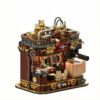 Chanbrix Retro Steam Cafe Building Set City Coffee Shop Model for Adults