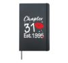 Chapter 31 EST 1995 Happy 31st Birthday Women Hardcover Journal, Black