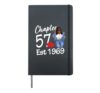 Chapter 57 Est 1969 57th Birthday Afro Black Queen Hardcover Journal, Black