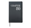 Chapter 80 A New Chapter 80th Birthday Hardcover Journal, Black