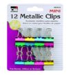 Charles Leonard Binder Clips, Metallic, Assorted Colors, Mini (80122)