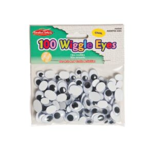 Charles Leonard Wiggle Eyes, Oval, Assorted Sizes, 10, 12, &15MM (64560)