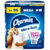 Charmin, 2 Ply Unscented Mega Rolls Bathroom Tissue, 24 Count