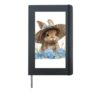 Charming Spring Bunny Floral Bonnet Rabbit and Flowers Hardcover Journal, Black