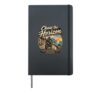 Chase the Horizon Adventure Motorcycle Design Hardcover Journal, Black