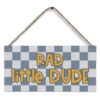 Checkerboard Preppy Wood Plaque Sign, Rad Little Dude Room Decor, Boys Room Nursery Dorm Decor, Preppy Boys Room Wall Decor, Rad Little Dude Sign Kitchen Home Wall Hanging Decor 6"x12"