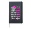 Cheer Mom Football Team Support Cheerleading Mother Hardcover Journal, Black