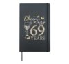 Cheers to 69 Years Old 69th Birthday B-Day Party Woman Queen Hardcover Journal, Black