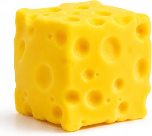 Cheese Cube Squishy Fidget Toy, 7cm Soft Squeeze Sensory Stress Relief Gift,Super Stretchy Squishy Sensory Toy, Anxiety & Stress Relief Squeeze Ball for Teens Adults, Desk Decor Party Favor
