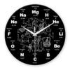 Chemical Elements Teaching Silent Quartz 12 14 Inch Living Room Bedroom Kitchen Holiday Decor Clock