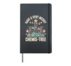 Chemis Tree Funny Science Chemistry Christmas Hardcover Journal, Black