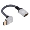 chenyang 5.91 Inch HDMI 2.1 Short Cable,HDMI Male to Female 90 Degree Down Angled 8K@60Hz 4K@120Hz 48Gbps Ultra High-Speed Gold-Plated Braided Extension Cable for TV, Monitor, Computer