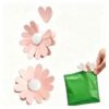 Cherry-Shaped Magnetic Food Clip & Fridge Magnet, Clips for Chips and Other Food Bags, Notes, Photos.Magnetic chip Clips for Refrigerator Includes 1 Magnetic Clip and 6 chip Clip.(2 Pink)