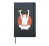 Chess Champion Holding Trophy Hardcover Journal, Black