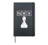 Chess Pawn in Periodic Table Elements Funny Chess Player Hardcover Journal, Black