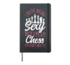 Chess Player Chess Piece Vintage Girl Hardcover Journal, Black