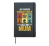 Chess Player Piece Mom Mother Queen Retro My Favorite Chess Hardcover Journal, Black