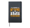 Chess Player Piece Vintage I Paused My Game To Be Here Hardcover Journal, Black