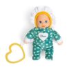 Chicco My Doudou Doll Fiore Mini Doll, 18 cm, Soft Fabric Doll with Vinyl Head and Hand Painted Details, Sensory Toy with Heart-Shaped Ring and Soft Colors, Washable in