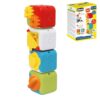 Chicco Set of 4 Colourful Animal Blocks Stacking for Sensory Pleasure, Crafts and Logic Activities Toys for Kids, 10-36 Months
