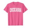 Chickasha OK Oklahoma USA Vintage Sports Varsity Style T-Shirt, Men, Pink Heather, Small