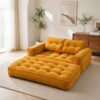 Chifee & Vingol 51" W Convertible Folding Sofa Bed with 2 Pillows,Orange
