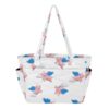 CHIFIGNO Large Quilted Tote Bag Womens Cute Pig White Shoulder Bag