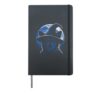 Chihuahua Halloween Dog Wizard Hat Moon Spooky Witchy Hardcover Journal, Black