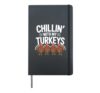 Chillin With My Turkeys Funny Thanksgiving Family Girls Boys Hardcover Journal, Black